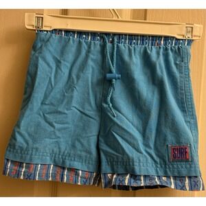 Vintage 90s Surf Shorts Beach Surf  Kids 4T‎ Blue RARE